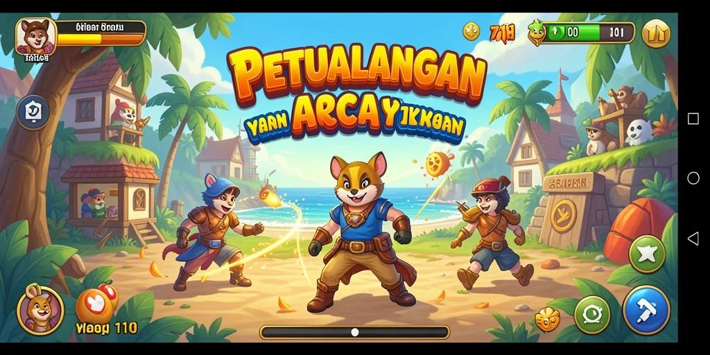 Screenshot utama 71H menunjukkan aksi seru dalam gameplay Arcade.