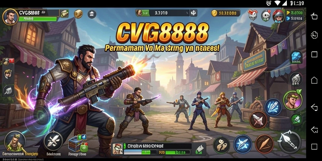 Tampilan gameplay yang mendebarkan dari CVG8888, menunjukkan strategi di lapangan.