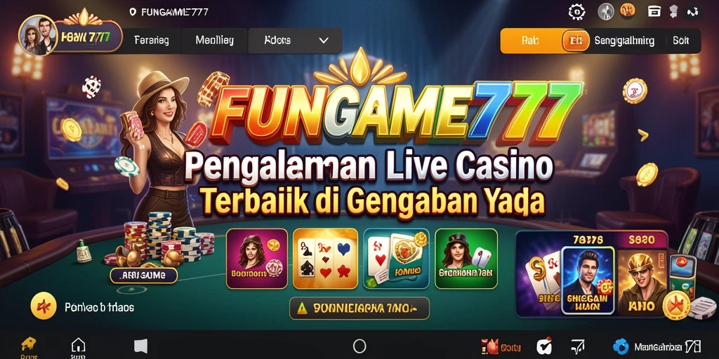 Tampilan menarik dari permainan Live Casino FUNGAME777.