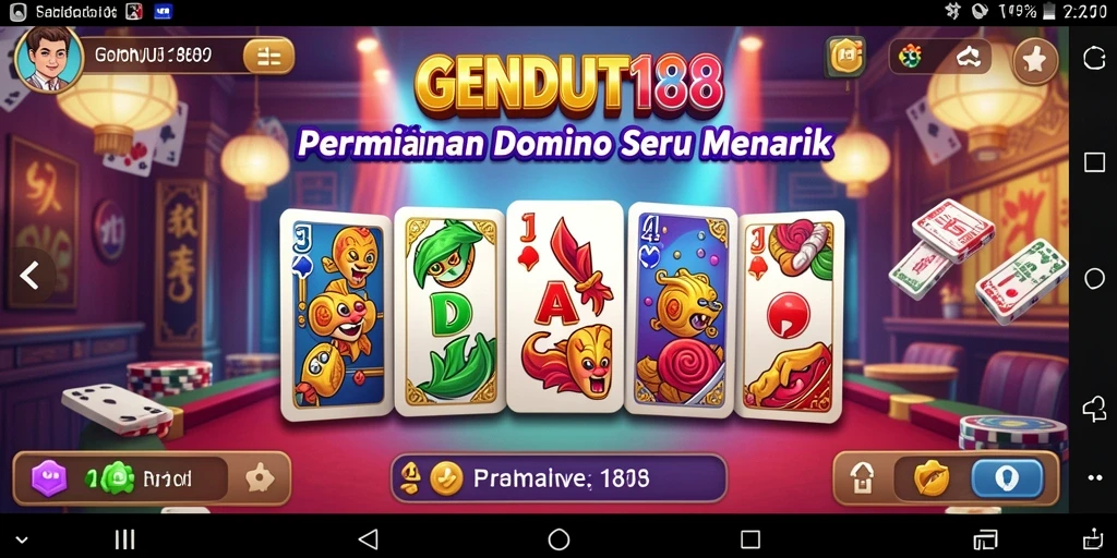 Tampilan gameplay GENDUT188 yang menampilkan permainan Domino yang menarik.