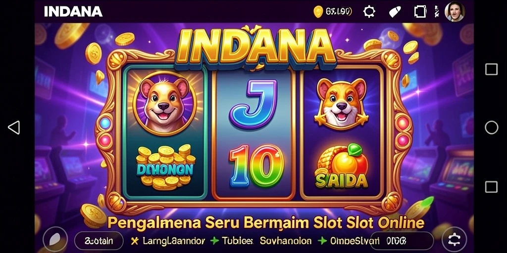 Tampilan gameplay INDAAA yang mendebarkan dan penuh warna.