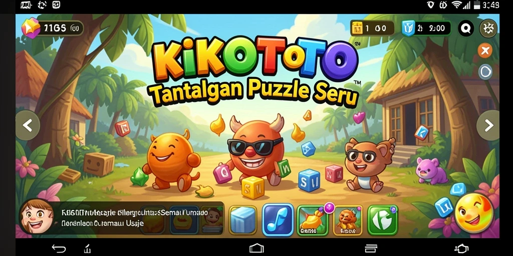 Screenshot gameplay KIKOTOTO menampilkan berbagai teka-teki yang menantang.