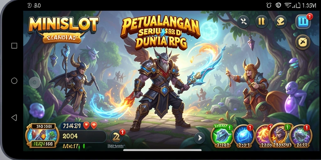 Screenshot gameplay <strong>MINISLOT</strong> yang menunjukkan aksi pertarungan epik.