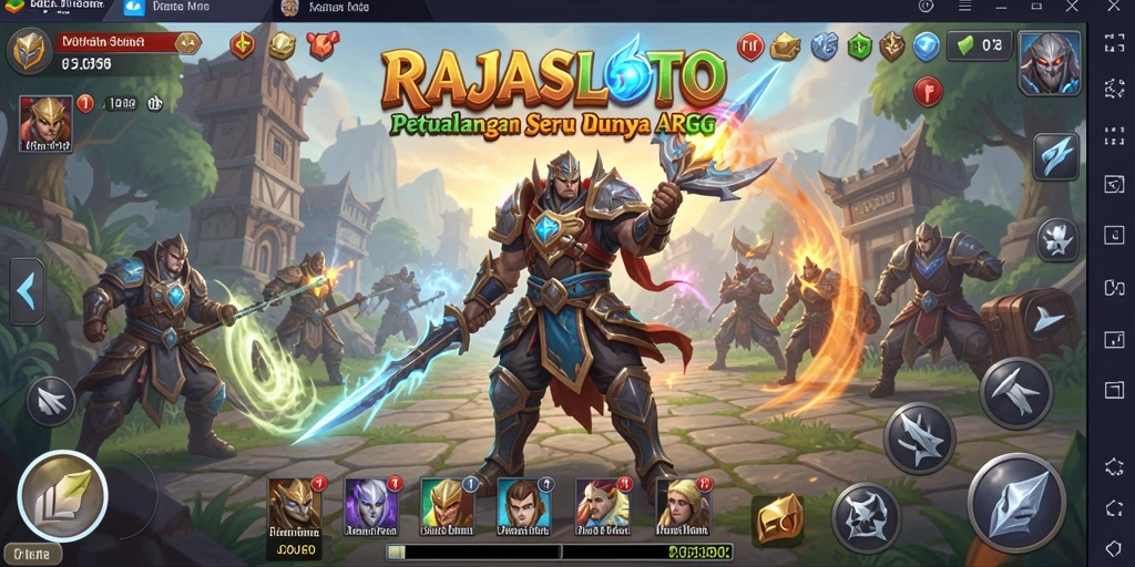 Screenshot RAJASLOTO menampilkan aksi seru dalam pertempuran ARPG.