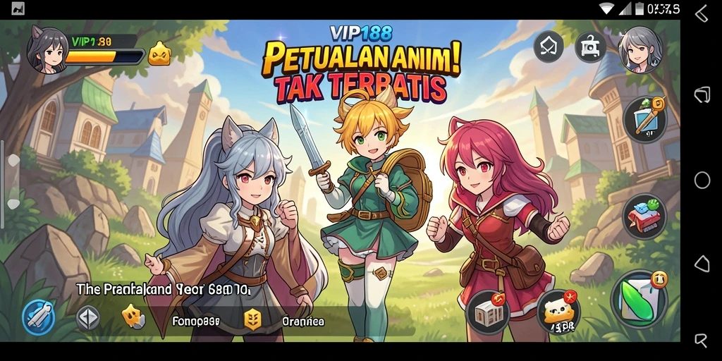 Screenshot menampilkan aksi seru dalam gameplay Anime VIP188.